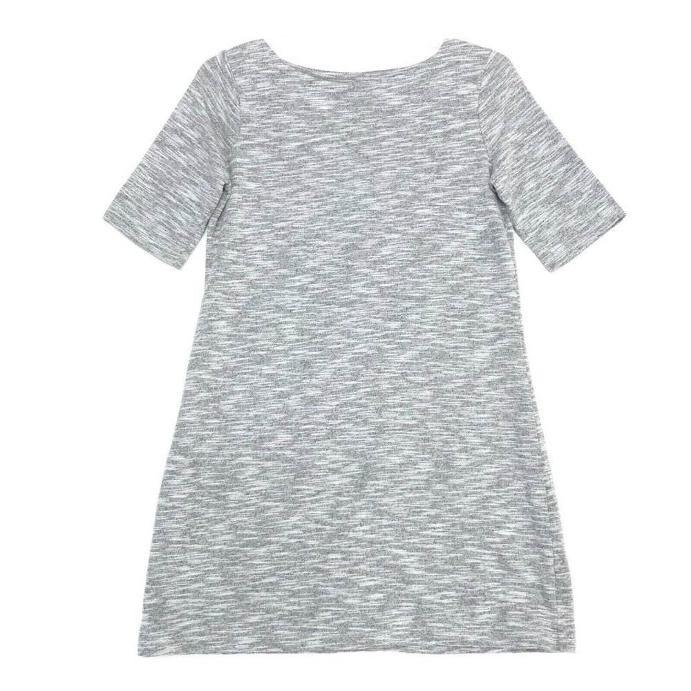Faded Glory Dress Knit Straight Dress Sz 4-6 Soft Gray with Elbow Length Sleeves